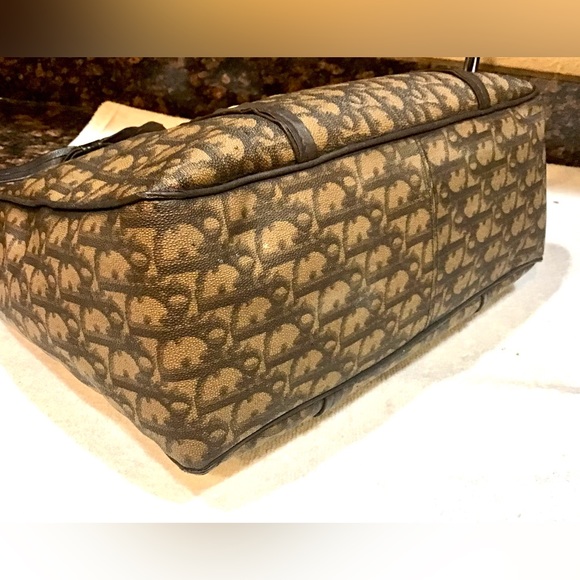Authentic Christian Dior Trotter Romantique PVC Leather Brown Shoulder Bag - Picture 10 of 13